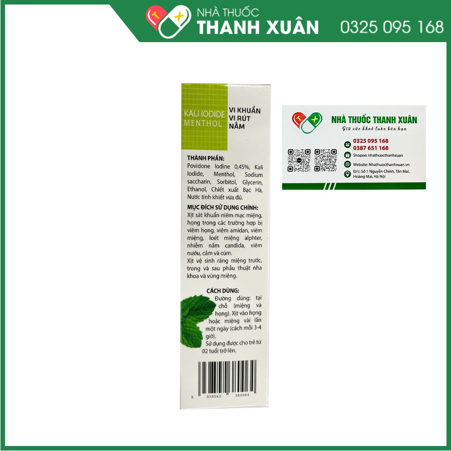 Xịt họng Providin - Giúp sát khuẩn niêm mạc họng, miệng